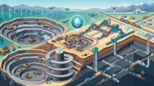 Футуристическая схема расширения алмазных шахт для реализации стратегий масштабирования в экономических играх Allgames-Online